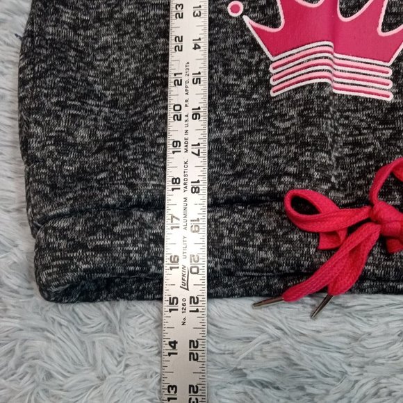 New Look Womens Hoodie Sweatshirt Gray Pink M‎ Legendary Marled Pockets - Picture 8 of 12